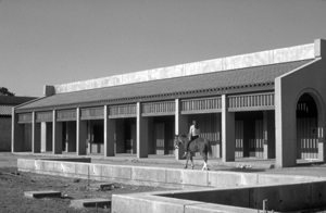 De Anza College Campus View 1967 with horseback rider