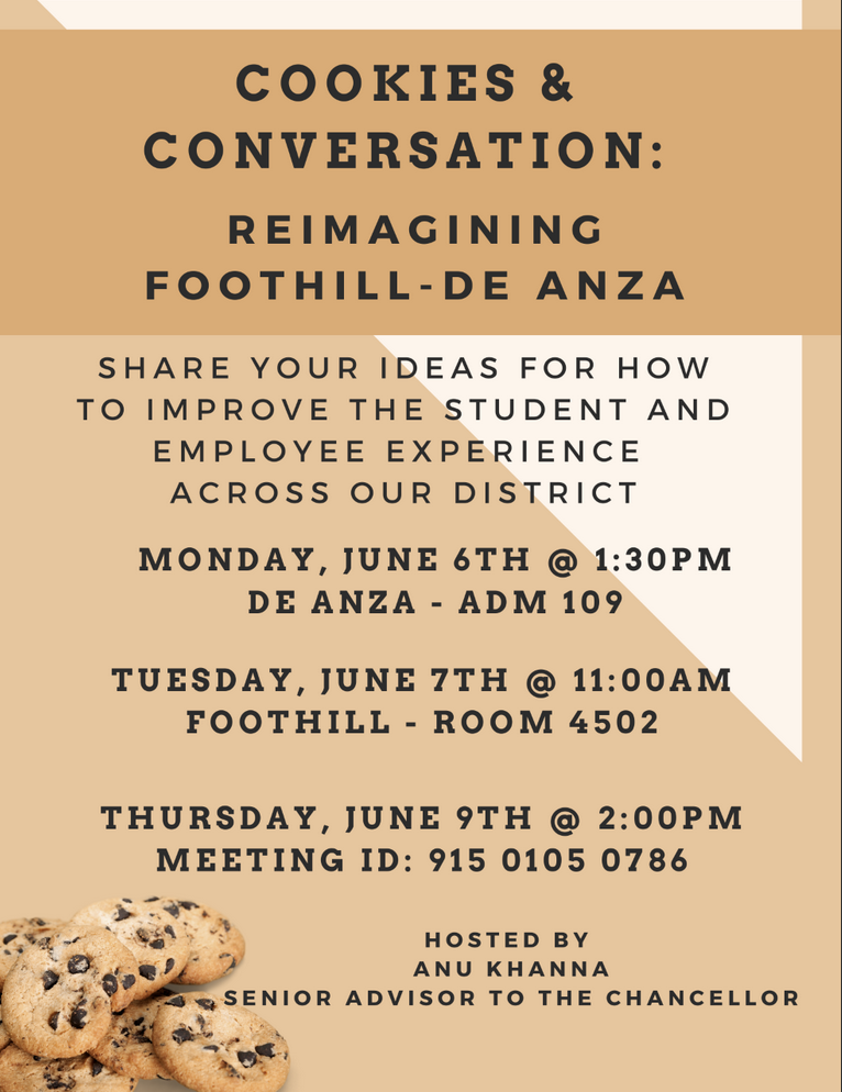 Spring 2022 Cookies and conversation flyer Cookies and conversation flyer
