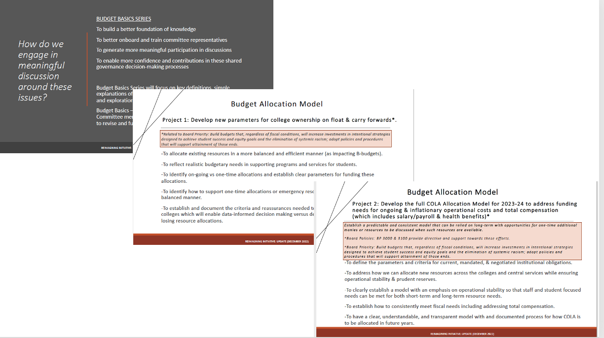 Budget allocation slides from 12-12-22 Board presentation